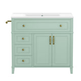 Wood Freestanding Bathroom Vanity Unit | OROA