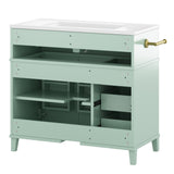 Wood Freestanding Bathroom Vanity Unit | OROA