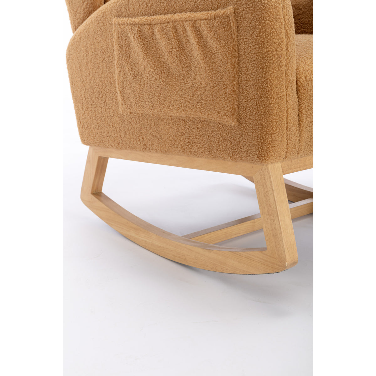 Upholstered Wooden Legs Rocking Chair | OROA