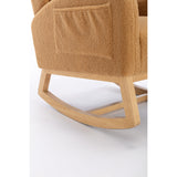 Upholstered Wooden Legs Rocking Chair | OROA