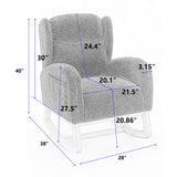 Upholstered Wooden Legs Rocking Chair | OROA