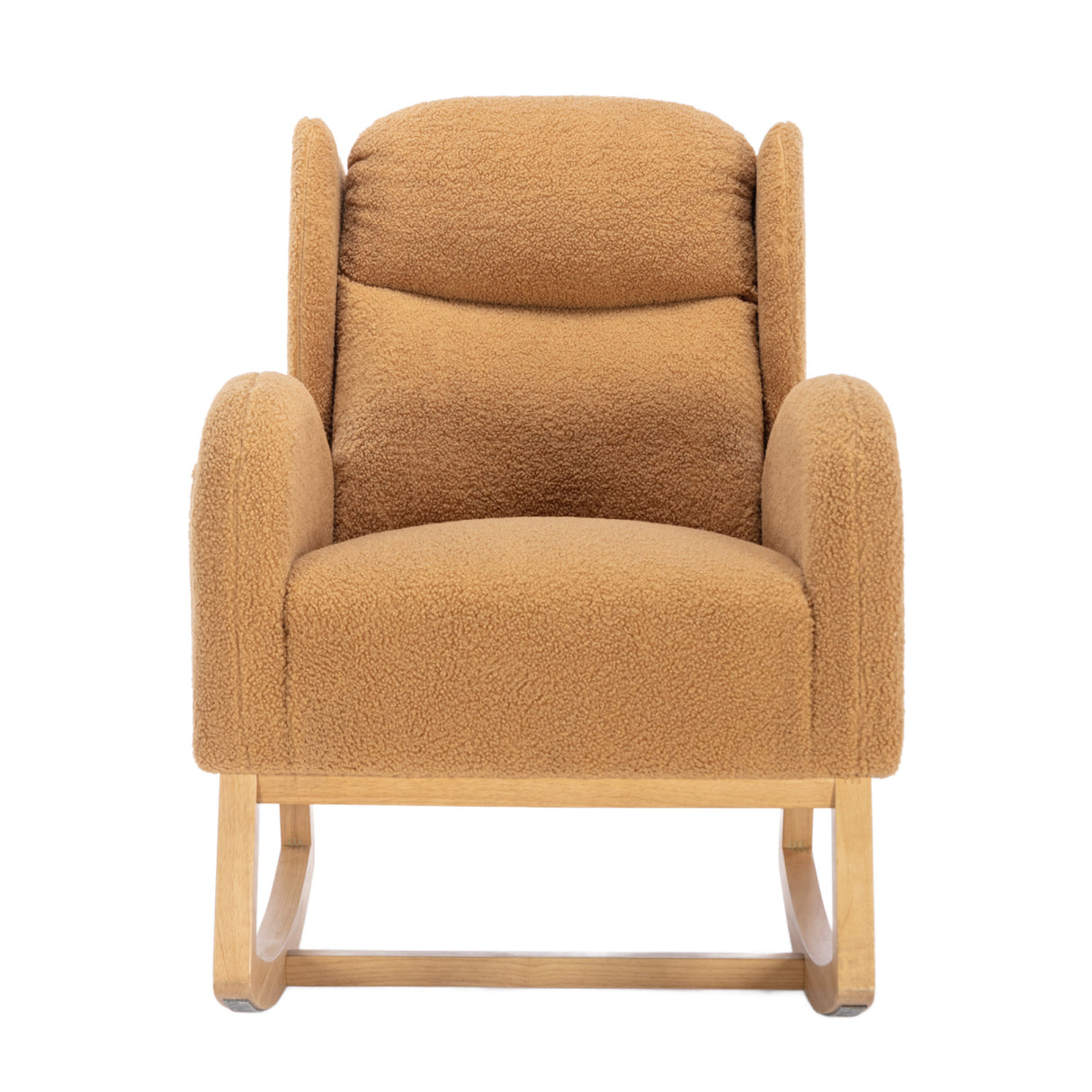 Upholstered Wooden Legs Rocking Chair | OROA