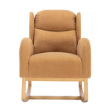 Upholstered Wooden Legs Rocking Chair | OROA