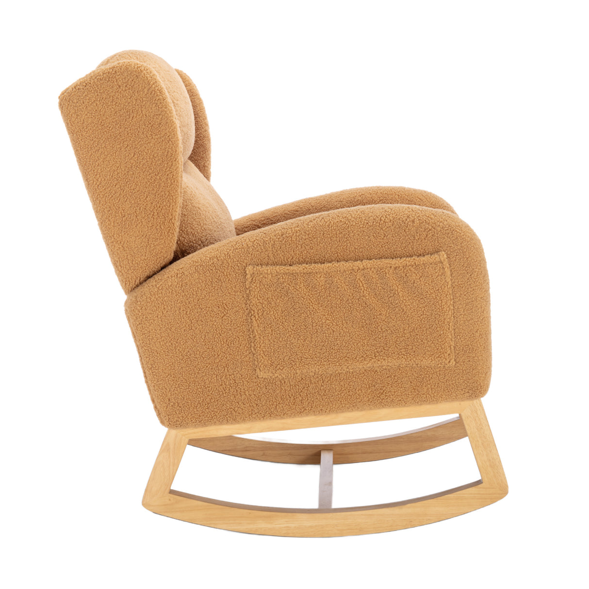 Upholstered Wooden Legs Rocking Chair | OROA
