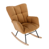 Teddy Fabric Rocking Nursery Chair | OROA Kids