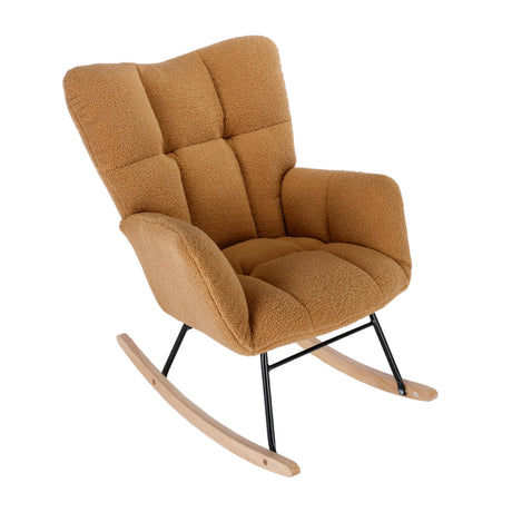 Teddy Fabric Rocking Nursery Chair | OROA Kids