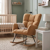 Teddy Fabric Rocking Nursery Chair | OROA Kids