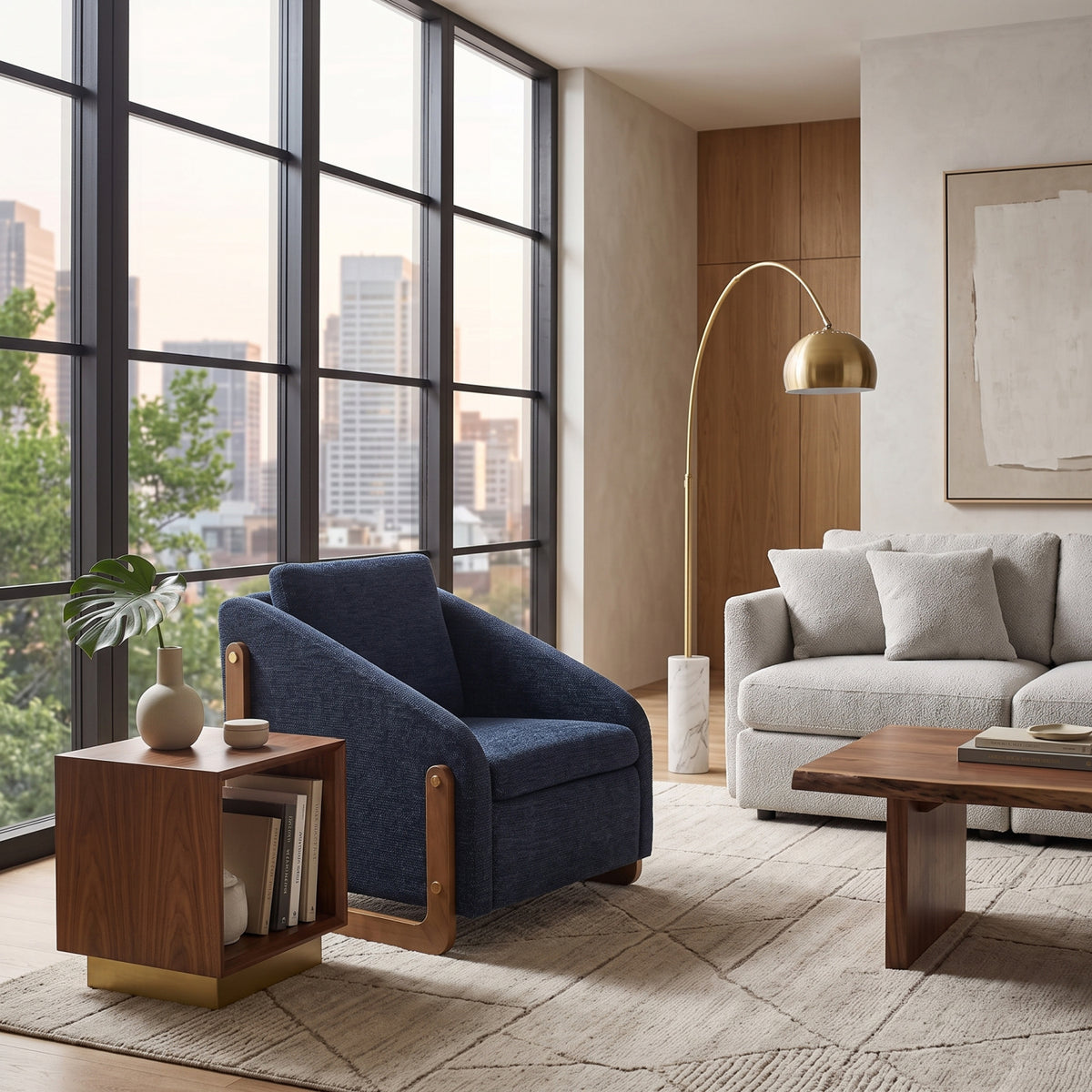Modern Chenille Armchair | OROA