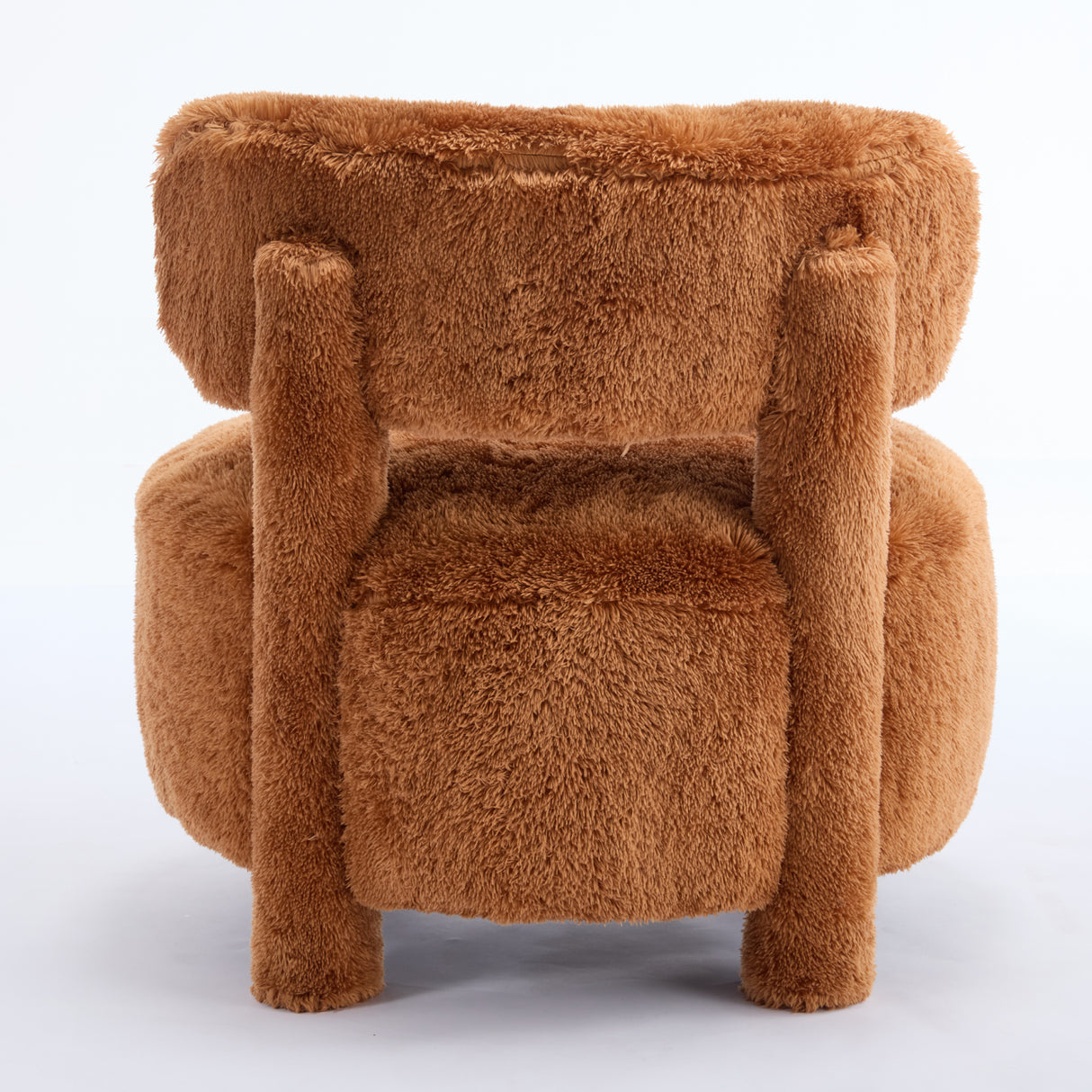 Fur Fabric Armless Curved Back Accent Chair | OROA Kids