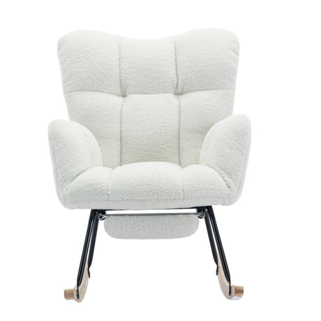 Tufted Rocking Chair with Adjustable Footstool | OROA Kids