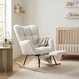 Tufted Rocking Chair with Adjustable Footstool | OROA Kids