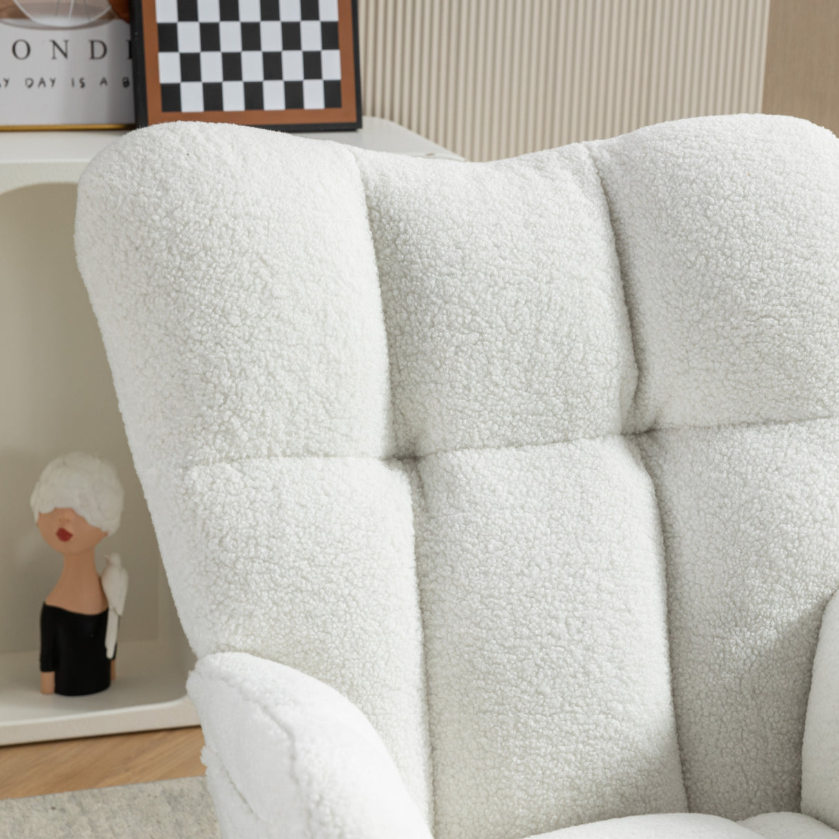 Tufted Rocking Chair with Adjustable Footstool | OROA Kids