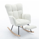 Tufted Rocking Chair with Adjustable Footstool | OROA Kids