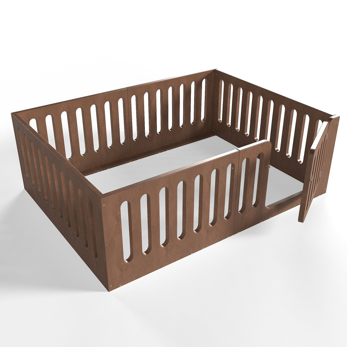 Natural Wood Floor Bed with Fence | OROA Kids