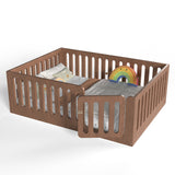 Natural Wood Floor Bed with Fence | OROA Kids