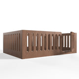 Natural Wood Floor Bed with Fence | OROA Kids