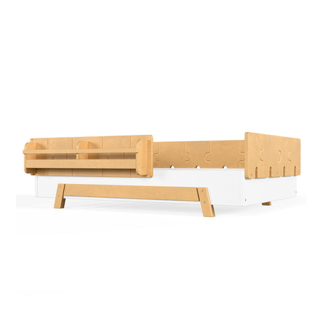 Solid Wood Montessori Twin Bed and Bookshelves | OROA Kids