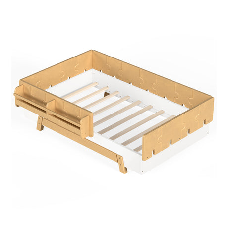 Solid Wood Montessori Twin Bed and Bookshelves | OROA Kids