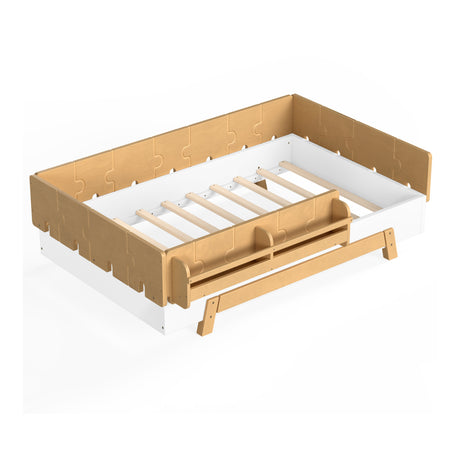 Solid Wood Montessori Twin Bed and Bookshelves | OROA Kids