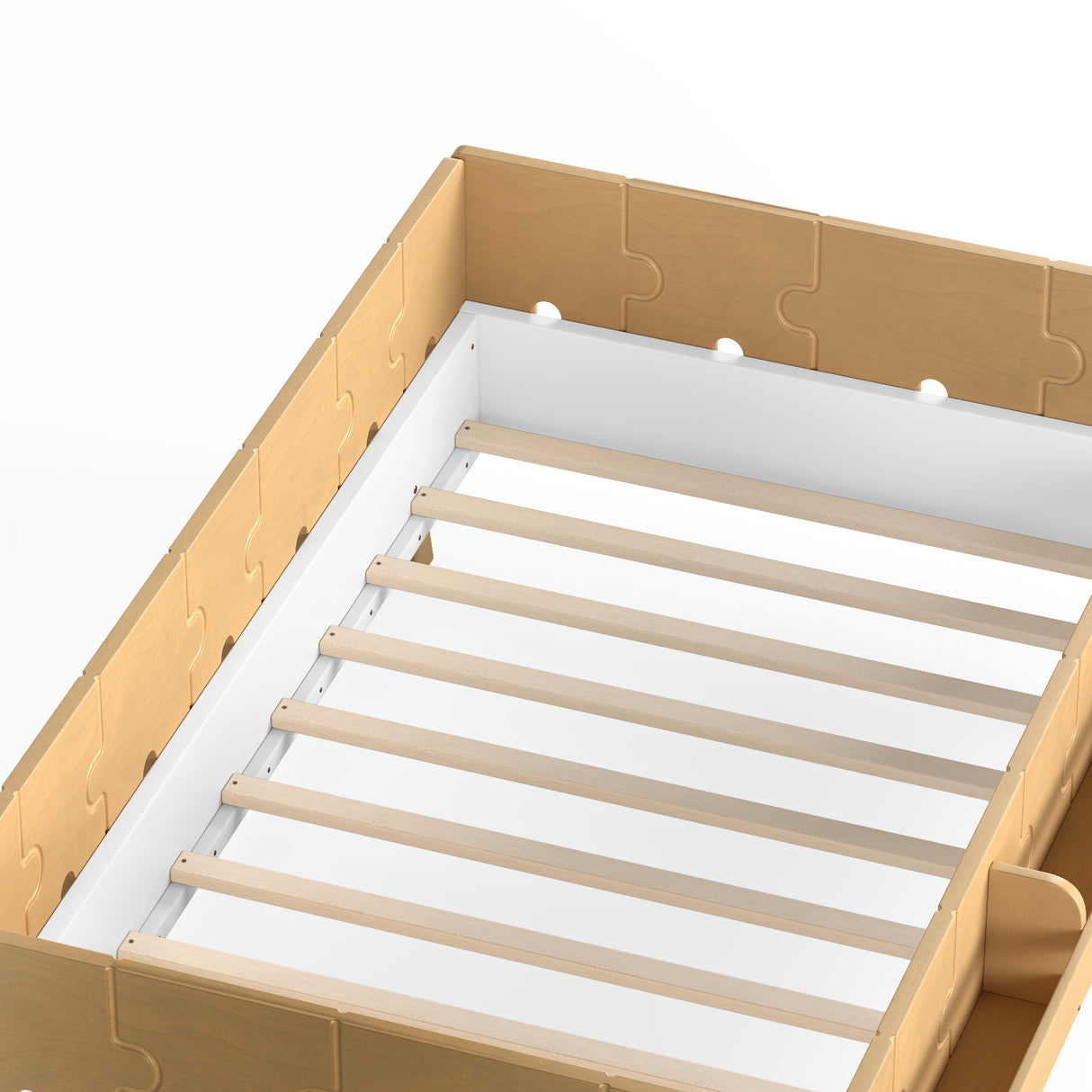 Solid Wood Montessori Twin Bed and Bookshelves | OROA Kids