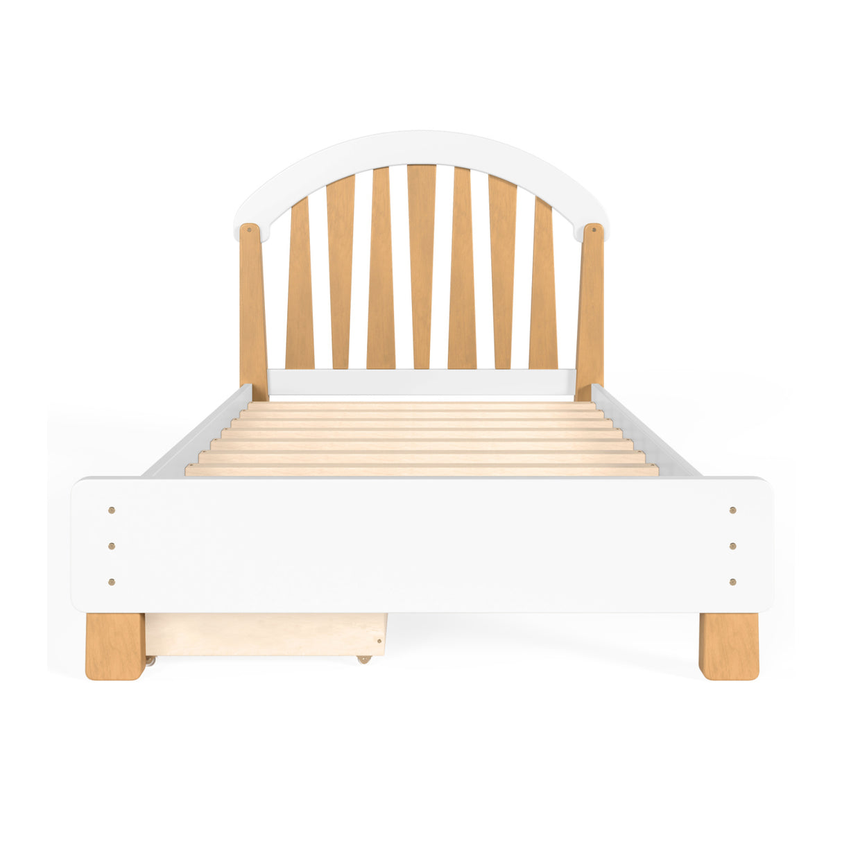 White Twin Platform Bed with Storage | OROA Kids