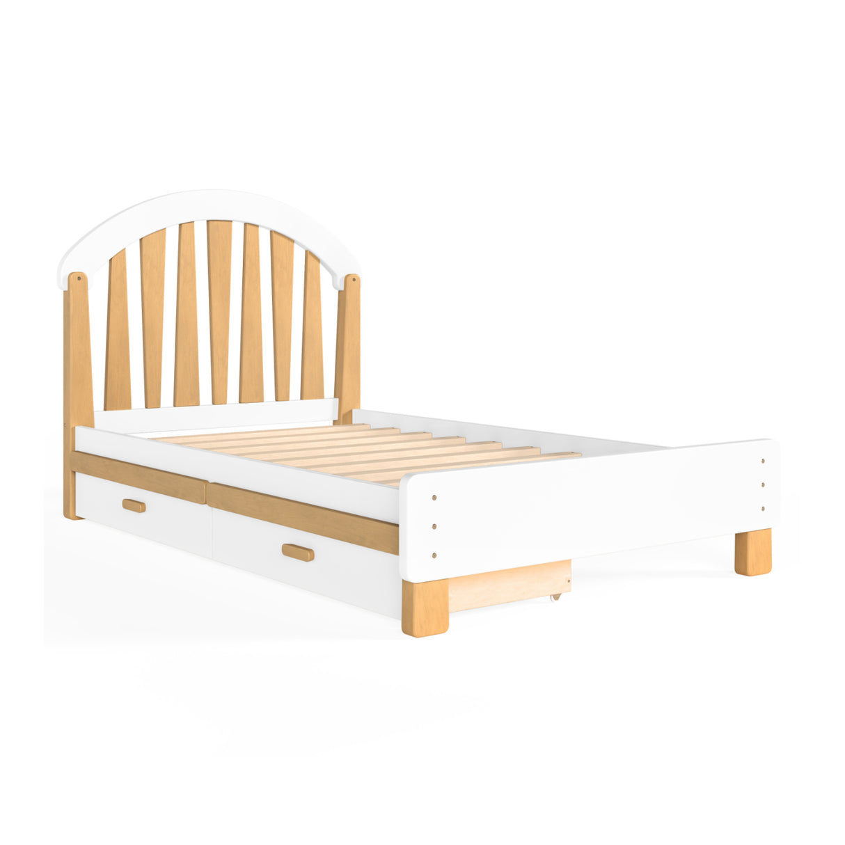 White Twin Platform Bed with Storage | OROA Kids