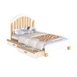 White Twin Platform Bed with Storage | OROA Kids