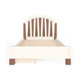 Beige Twin Platform Bed with Storage | OROA Kids