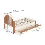 Beige Twin Platform Bed with Storage | OROA Kids