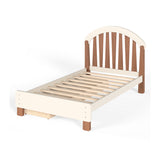 Beige Twin Platform Bed with Storage | OROA Kids