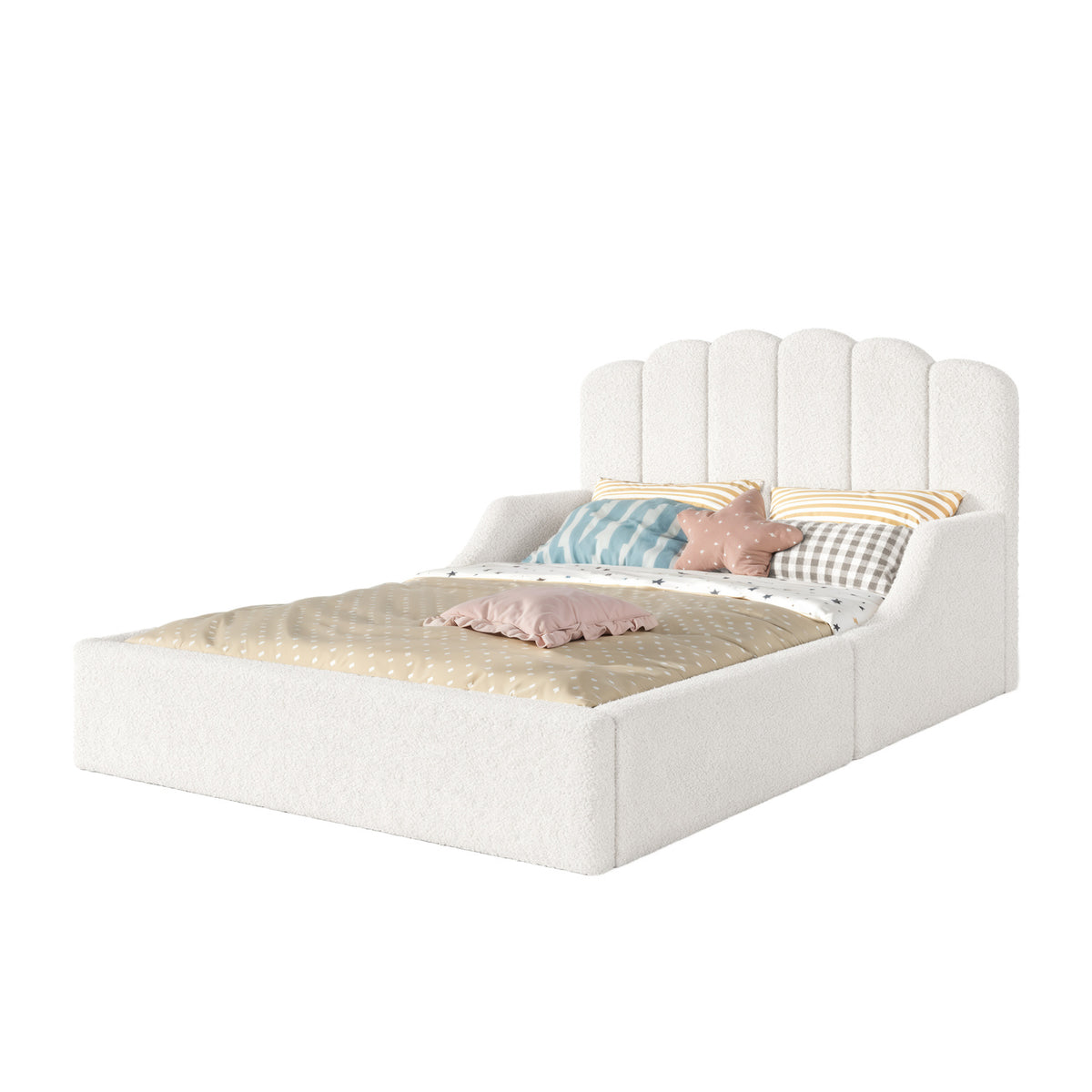 Modern European furniture - Teddy Fabric Upholstered Full Bed - www.oroa.com