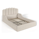 Full Teddy Fabric Upholstered Floor Bed| OROA Kids