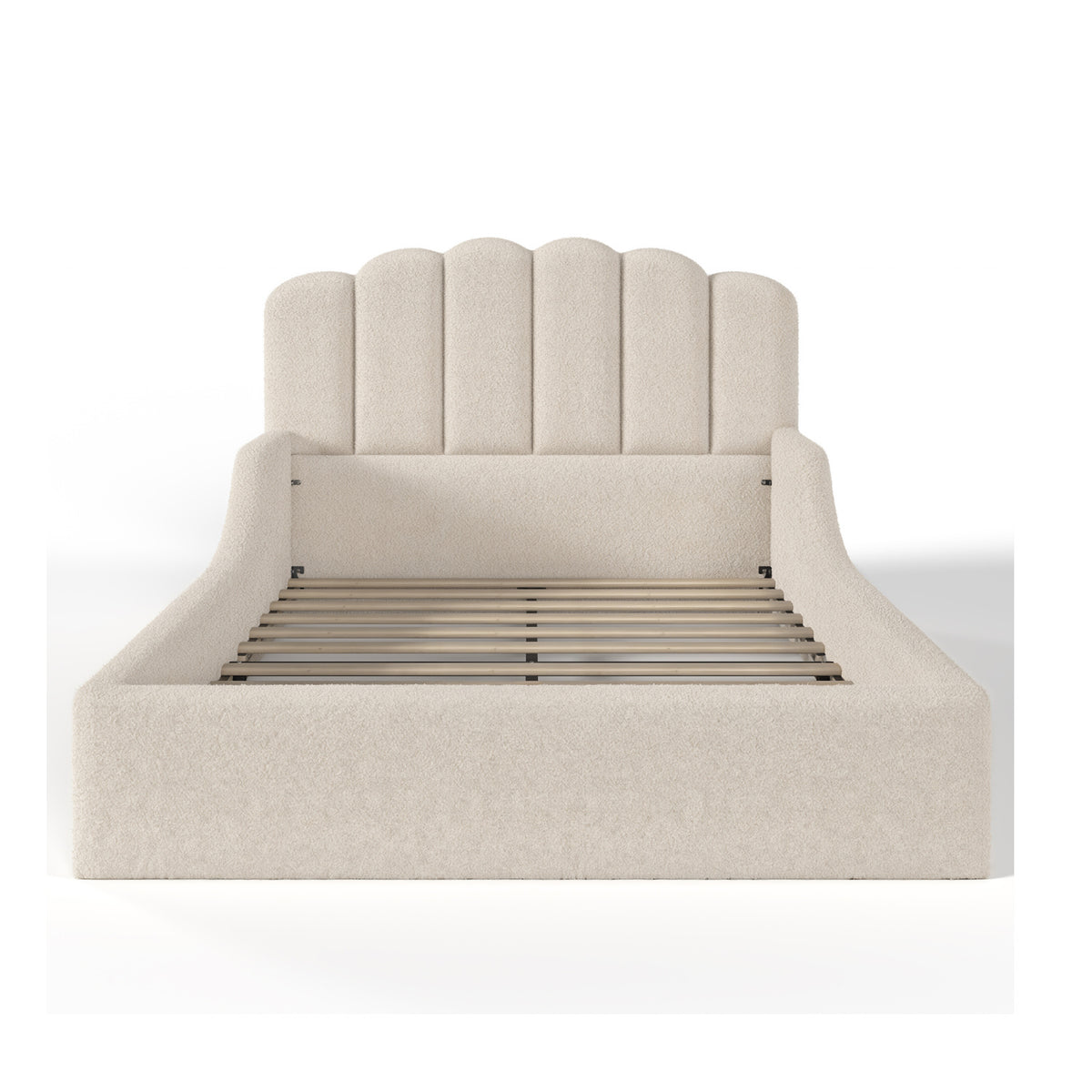 Full Teddy Fabric Upholstered Floor Bed| OROA Kids