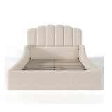 Full Teddy Fabric Upholstered Floor Bed| OROA Kids