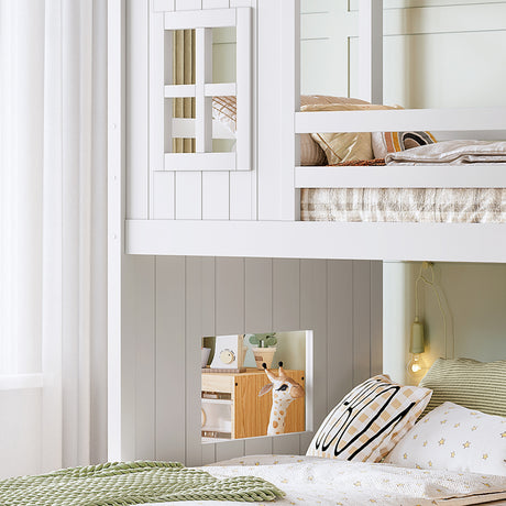 Twin Full House Bunk Bed | OROA Kids
