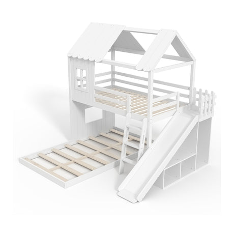 Twin Full House Bunk Bed | OROA Kids
