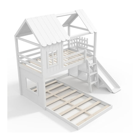 Twin Full House Bunk Bed | OROA Kids