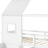 Twin Size Loft Bed with Playhouse | OROA Kids