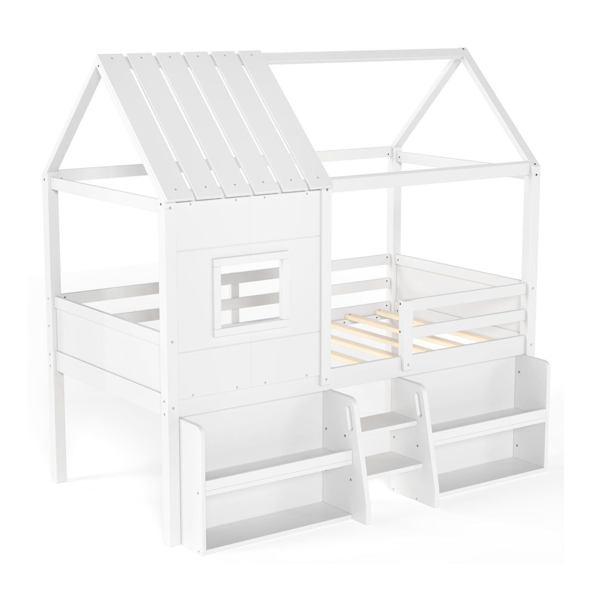 Twin Size Loft Bed with Playhouse | OROA Kids