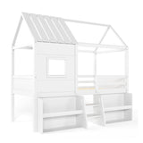 Twin Size Loft Bed with Playhouse | OROA Kids