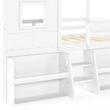 Twin Size Loft Bed with Playhouse | OROA Kids