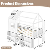 Twin Size Loft Bed with Playhouse | OROA Kids