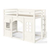 Twin Kids Playhouse Loft Bed with Storage Shelves | OROA Kids