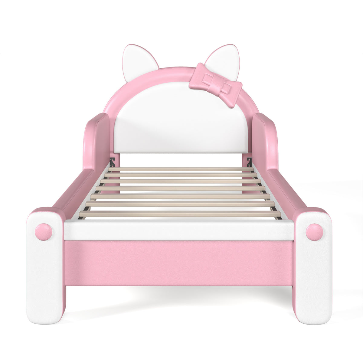 Pink & White Twin Cat Shaped Bed | OROA Kids