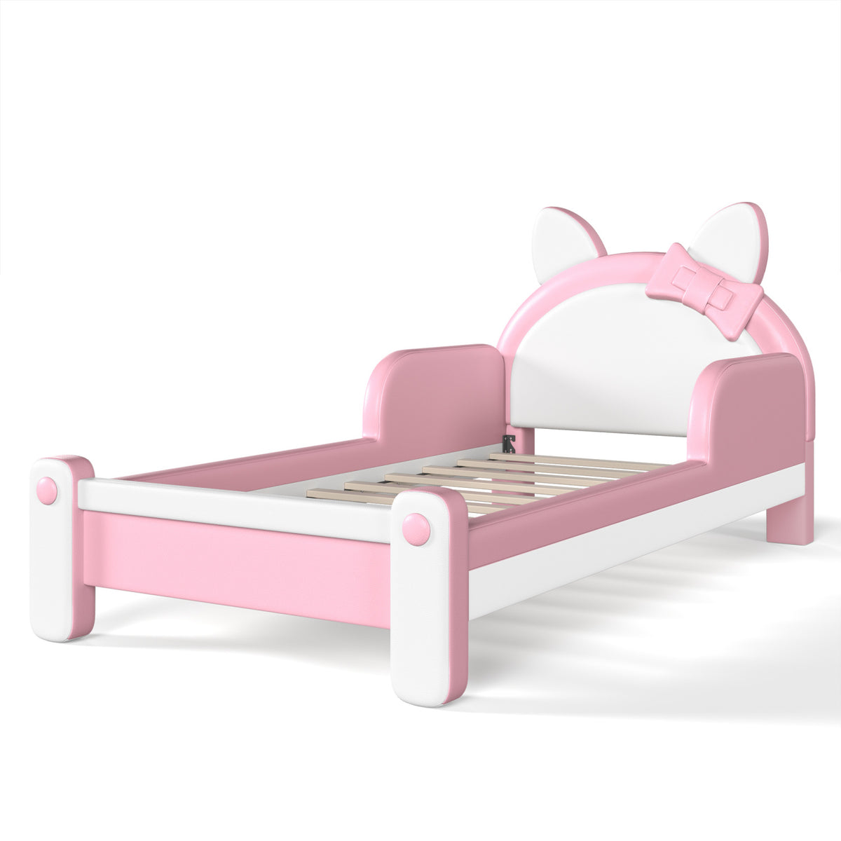 Pink & White Twin Cat Shaped Bed | OROA Kids