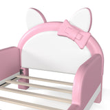 Pink & White Twin Cat Shaped Bed | OROA Kids