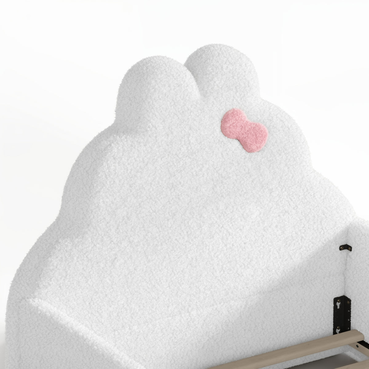 White Twin Size Upholstered Floor Bed | OROA Kids
