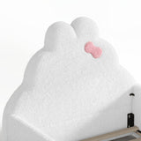 White Twin Size Upholstered Floor Bed | OROA Kids