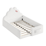 Full Soft Padded Upholstered Kids Floor Bed - OROA Kids - view 4