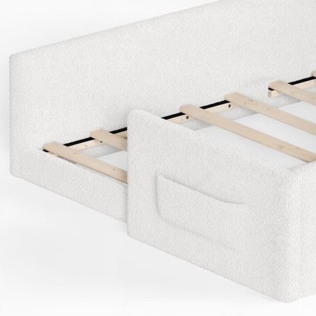 Full Soft Padded Upholstered Kids Floor Bed - OROA Kids - view 8